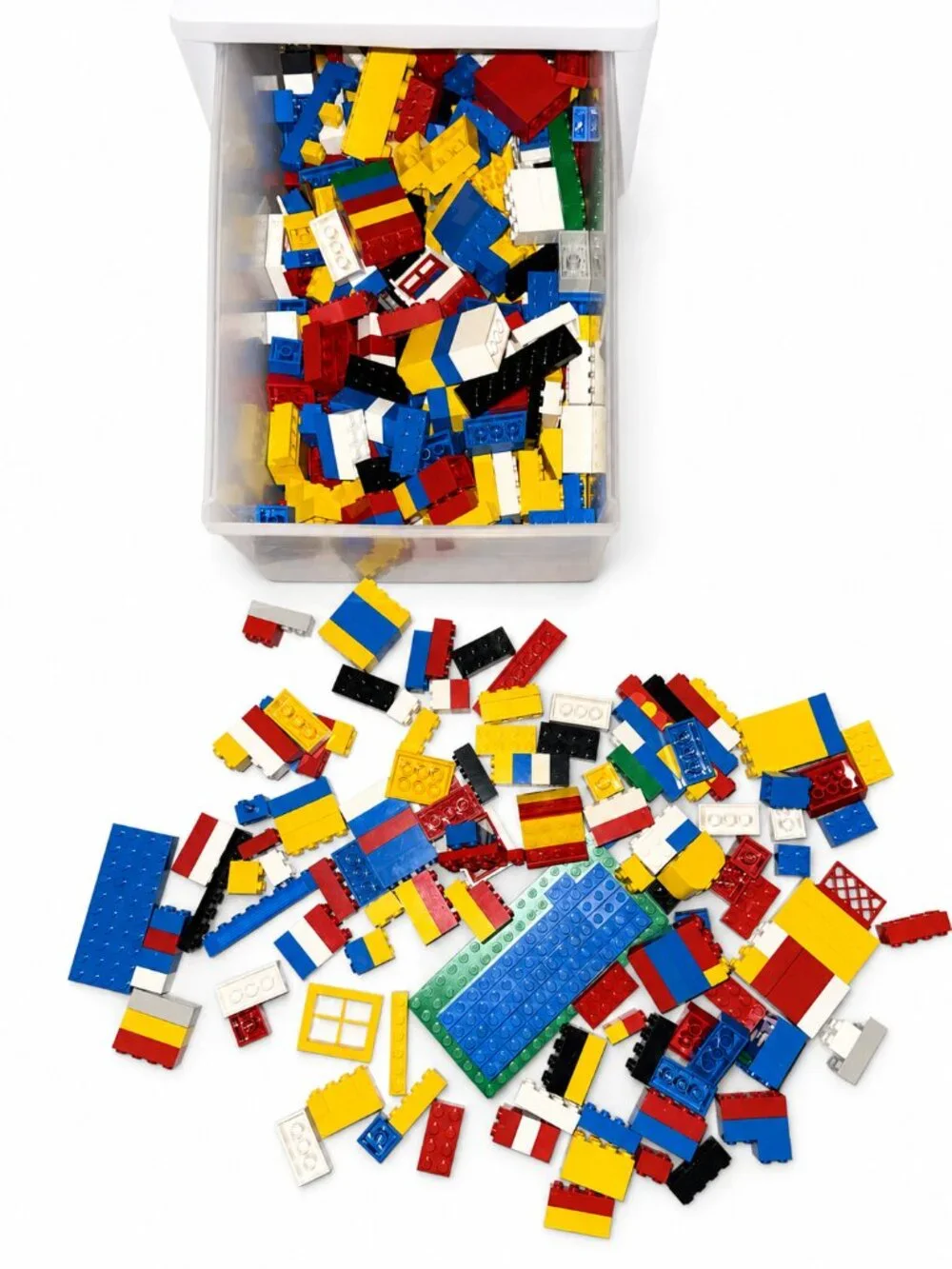 Vintage LEGO Bulk Lot 1980s Basic 527 Manual Baseplates Wheels Printed Parts